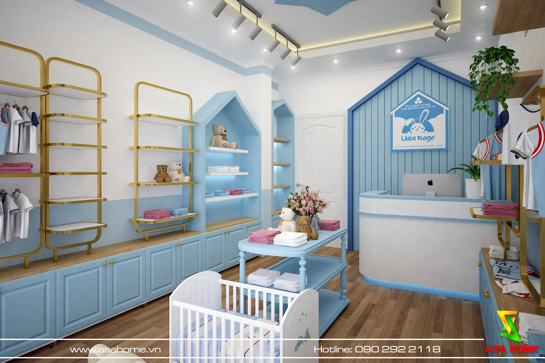 Thiết kế thi công shop thời trang trẻ em Tala Baby Store Quận Thủ Đức
