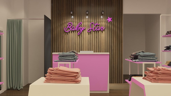 Mẫu thiết kế shop thời trang trẻ em Baby Star