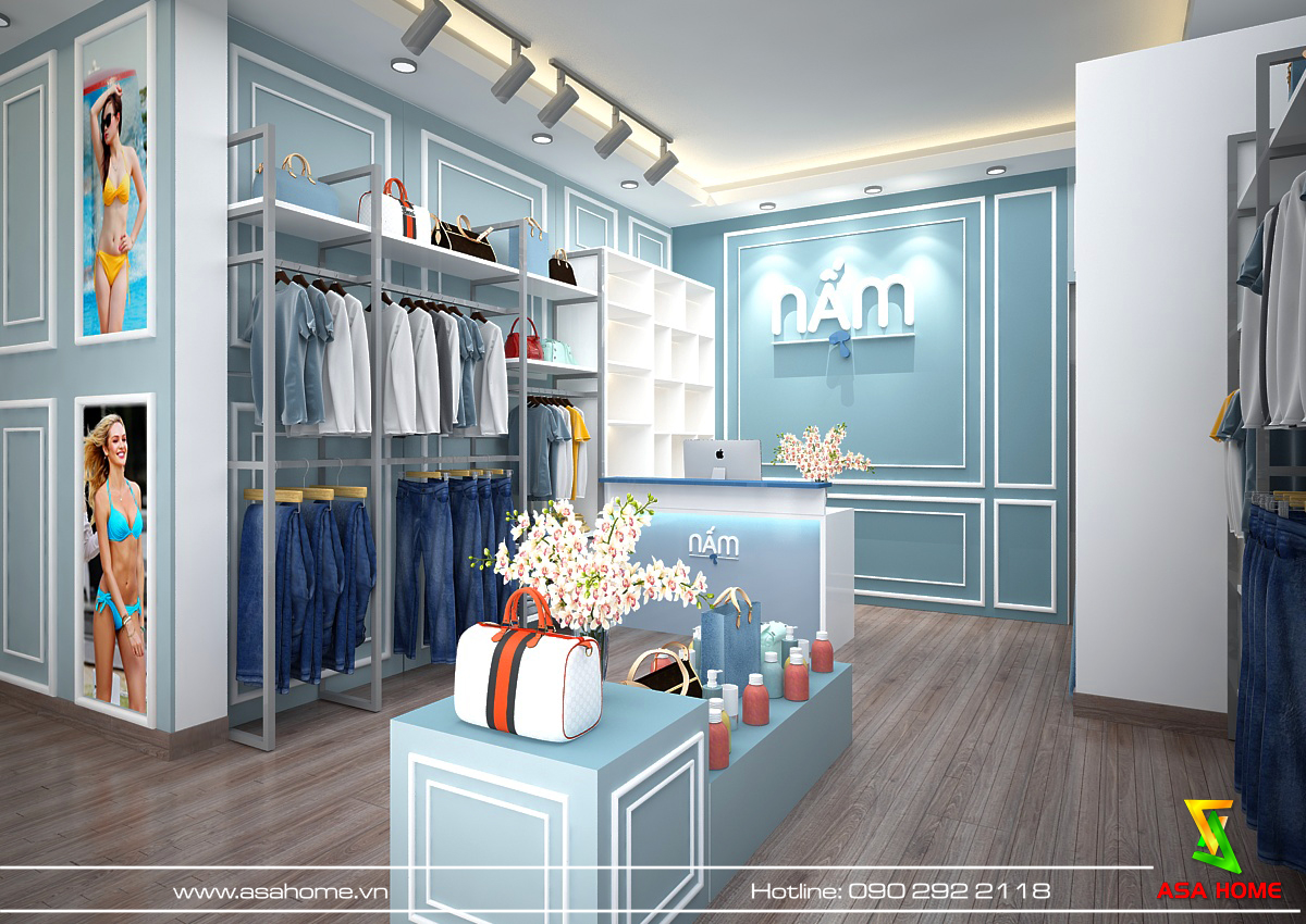 Shop thời trang Nấm được thiết kế và thi công bởi Asa Home