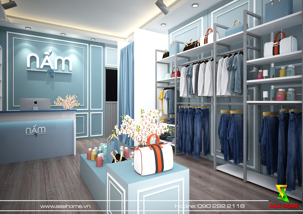 Shop thời trang Nấm được thiết kế và thi công bởi Asa Home