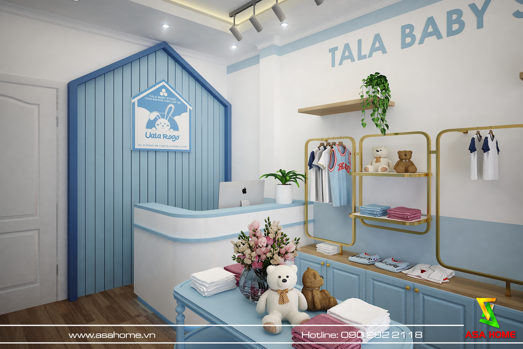 Thiết kế thi công shop thời trang trẻ em Tala Baby Store Quận Thủ Đức