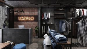 thiết kế shop thời trang nam Lozalo 1