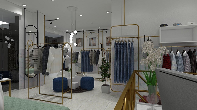 Thiết kế shop thời trang nam ZEN'S CLOSET tiết kiệm không gian, tiết kiện chi phí
